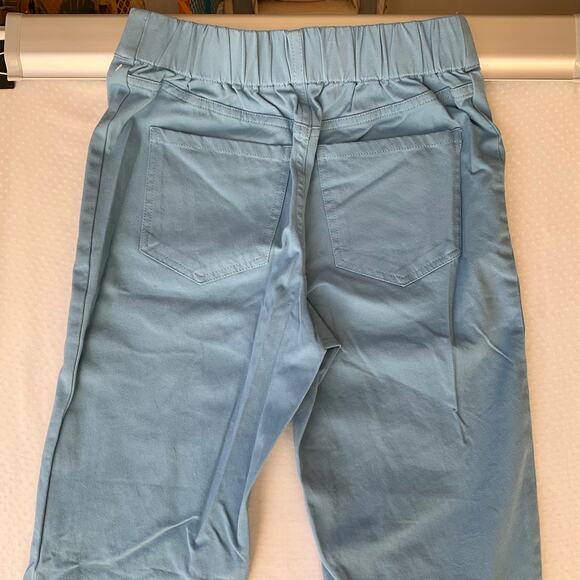 Isaac Mizrahi Women Stretch Straight Leg Khaki Pants size 0 US, Light Blue - Picture 10 of 11